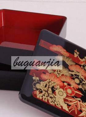 两层松梅花年饭盒寿司盒料理盒礼品盒糖果盒食盒果盒促销价