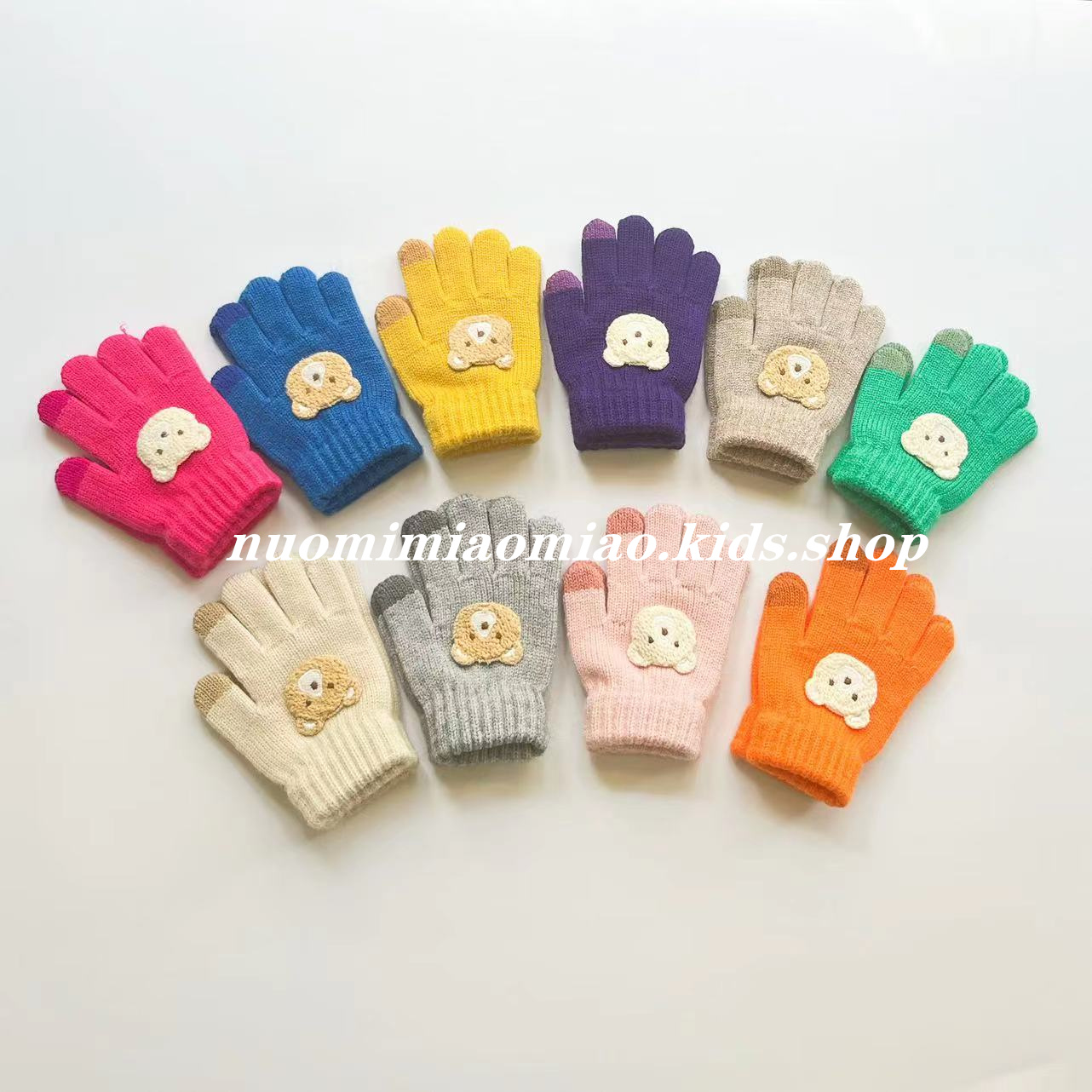 ins儿童手套冬天针织毛线
