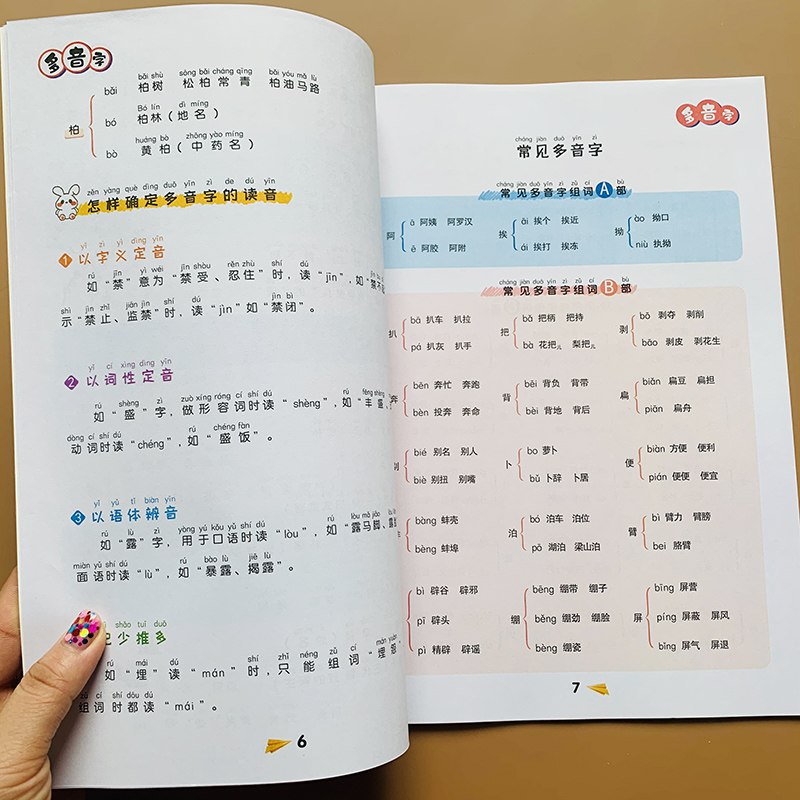 小学生1-6年级多音字大全多音字组词语知识点专项训练