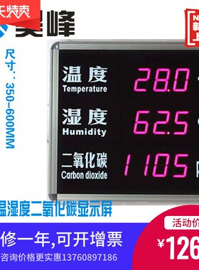 昊峰温湿度显示屏HF-WSD18RC二氧化碳显示屏进口传感器 促销包邮