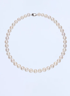 淡水珍珠项链925银14k金简雅珈白丽全珠链 妈妈链女生情人节礼物