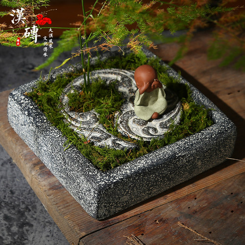 中国风仿古祥云瓦当水泥汉砖菖蒲
