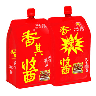 香其酱450g大袋香辣酱自立袋商用黄豆酱东北酱农家酱拌面酱下饭酱