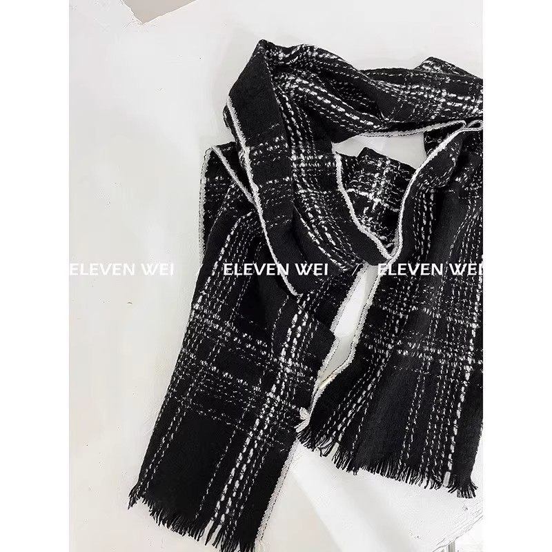 明星同款 品质升级！经典系列！2026新品/ 黑色100%羊绒围巾女