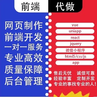 web前端开发vue3问题解决html5代写个人h5定制网页设计与制作切图