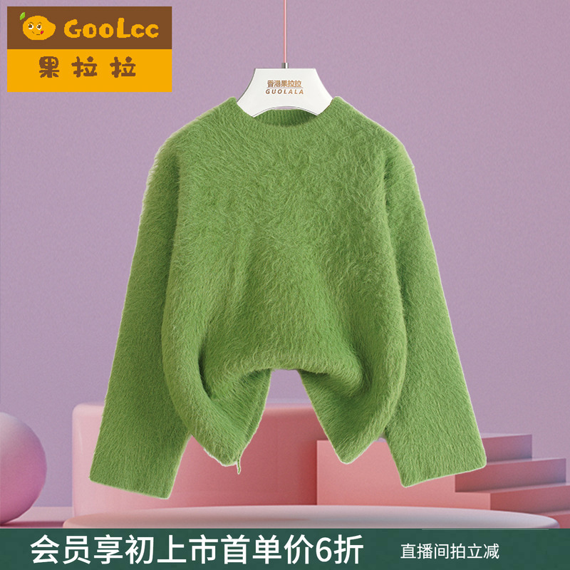 果拉拉女童秋冬毛衣儿童针织衫