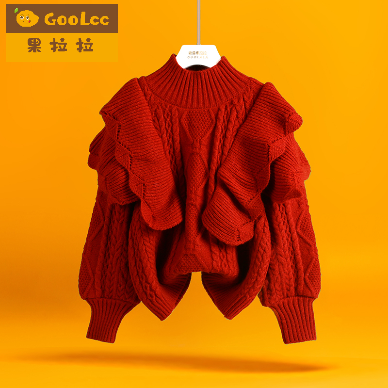 秋冬装新款针织小女孩打底衫毛衣