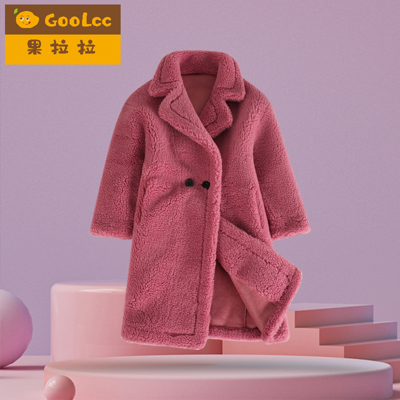 果拉拉儿童皮草外套秋冬拜年服