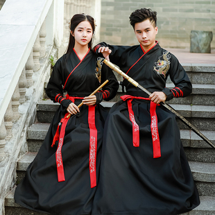 班服汉服女古风中国武侠风齐腰襦裙汉元素学生日常情侣魏晋古装男