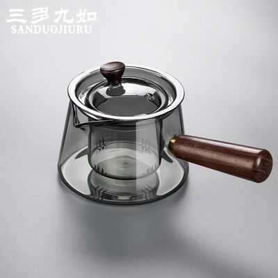 侧把泡茶壶玻璃煮茶器耐热