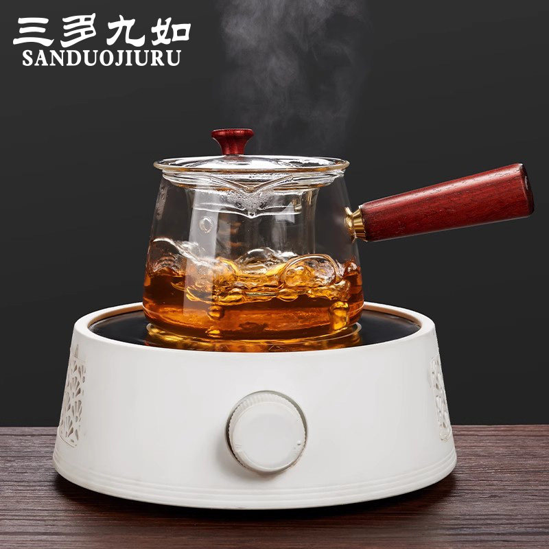 玻璃茶壶泡茶家用煮茶壶加厚耐高温泡茶壶单壶可加热茶具围炉煮茶,餐饮具,茶壶,淘宝优惠券,粉丝福利购,淘宝优惠卷