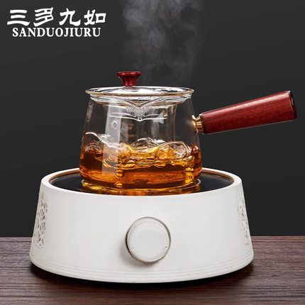 玻璃茶壶泡茶家用煮茶壶加厚耐高温泡茶壶单壶可加热茶具围炉煮茶