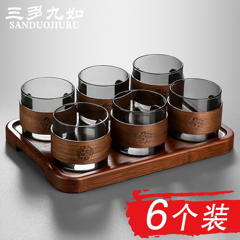轻奢高档防烫玻璃茶杯套装