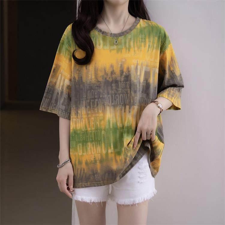 2026夏装微胖mm纯棉圆领短袖T恤女加肥加大码洋气显瘦遮肚子上衣,女装/女士精品,T恤,淘宝优惠券,粉丝福利购,淘宝优惠卷