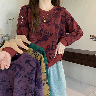 秋冬新款大码女装长袖卫衣女