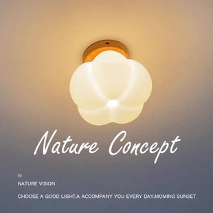 原木胡桃木走廊灯过道灯衣帽间入户玄关门厅中古吸顶灯阳台棉花灯