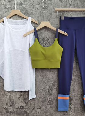 瑜伽服套装c女2021新款跑x步速干 干白色晨跑休闲 运动装健身