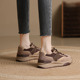 真皮透气舒适厚底轻便不累脚运动鞋 休闲阿甘德训鞋 女2026新款 春季