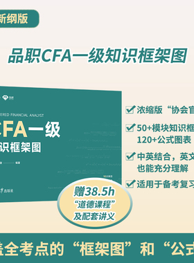【现货正版】2023年CFA一级知识框架图 cfa一级特许金融分析师考试 注册金融分析师 协会官方教材知识浓缩框架 配套课程讲解及讲义