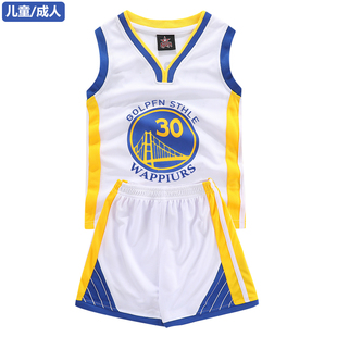 库里30号球衣儿童成人篮球服套装男女童速干训练服Curry jersey
