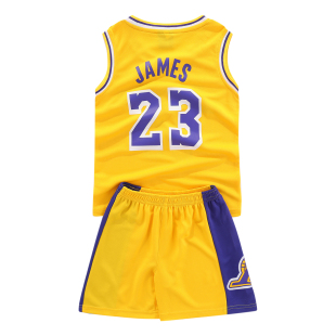 儿童湖人勒布朗·詹姆斯23号球衣男女童篮球服套装James jersey