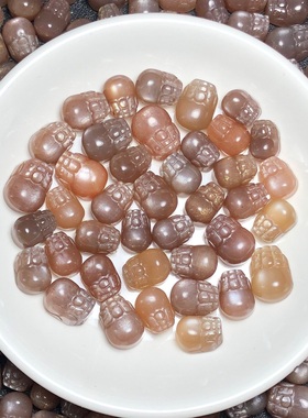 DIY编绳手链橙月光滴溜貔貅吊坠