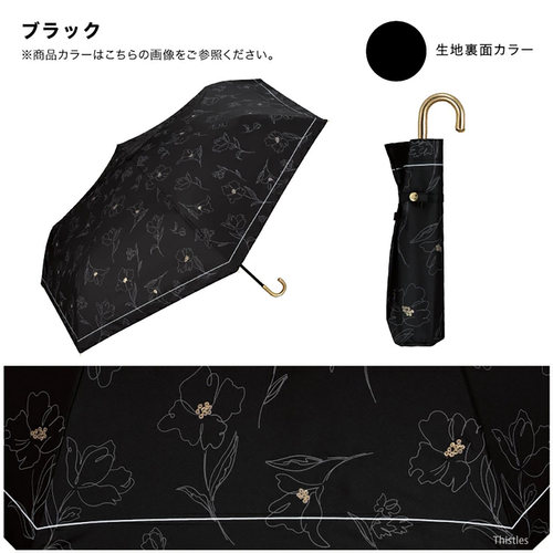 日本Wpc超轻花朵黑胶晴雨伞