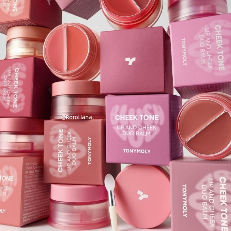 新品#韩国Tonymoly双色腮红唇膏Cheek Tone水光哑光唇颊两用