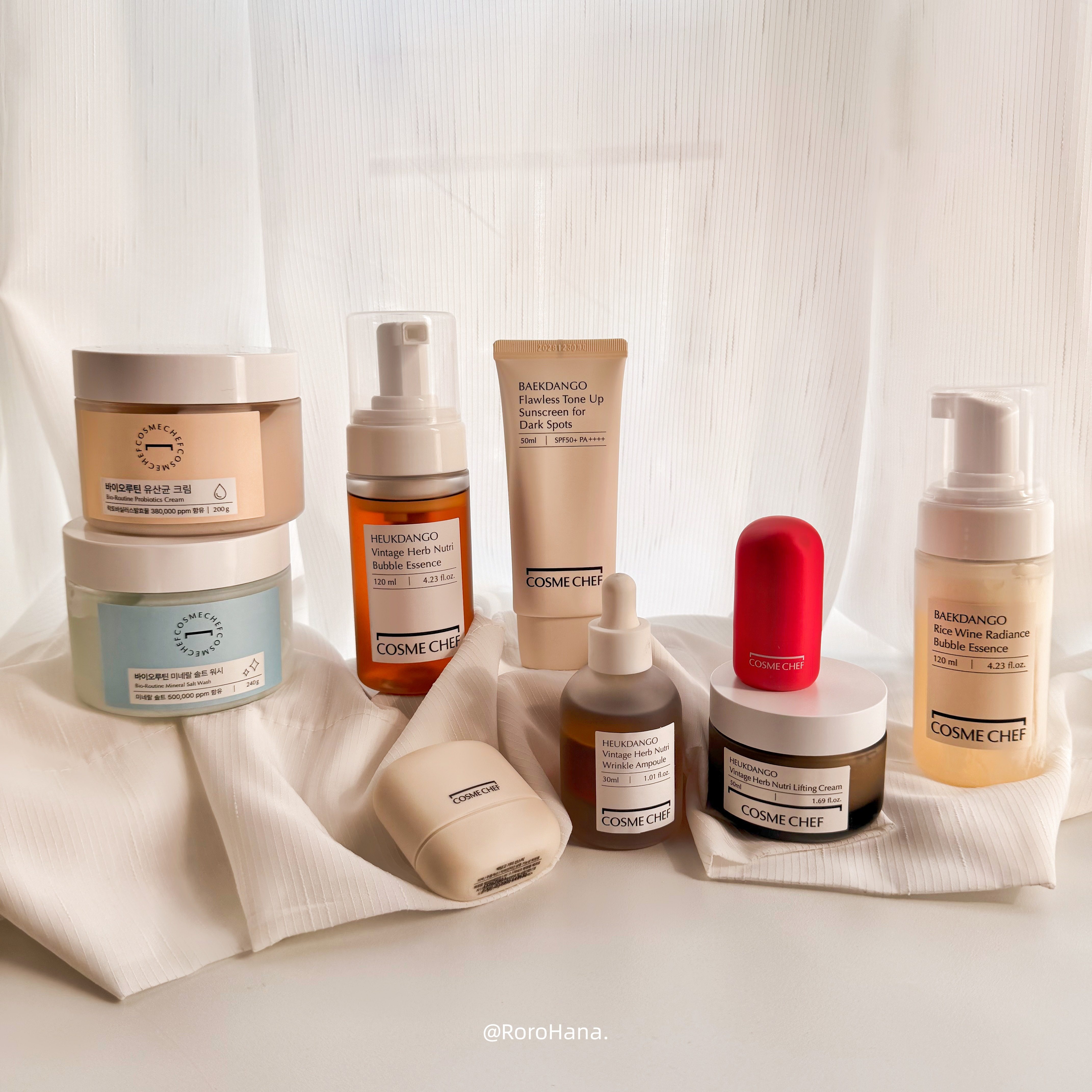韩国COSMECHEF白糖黑糖枸杞滋养K皱安瓶保湿精华面霜防晒洁面唇膏