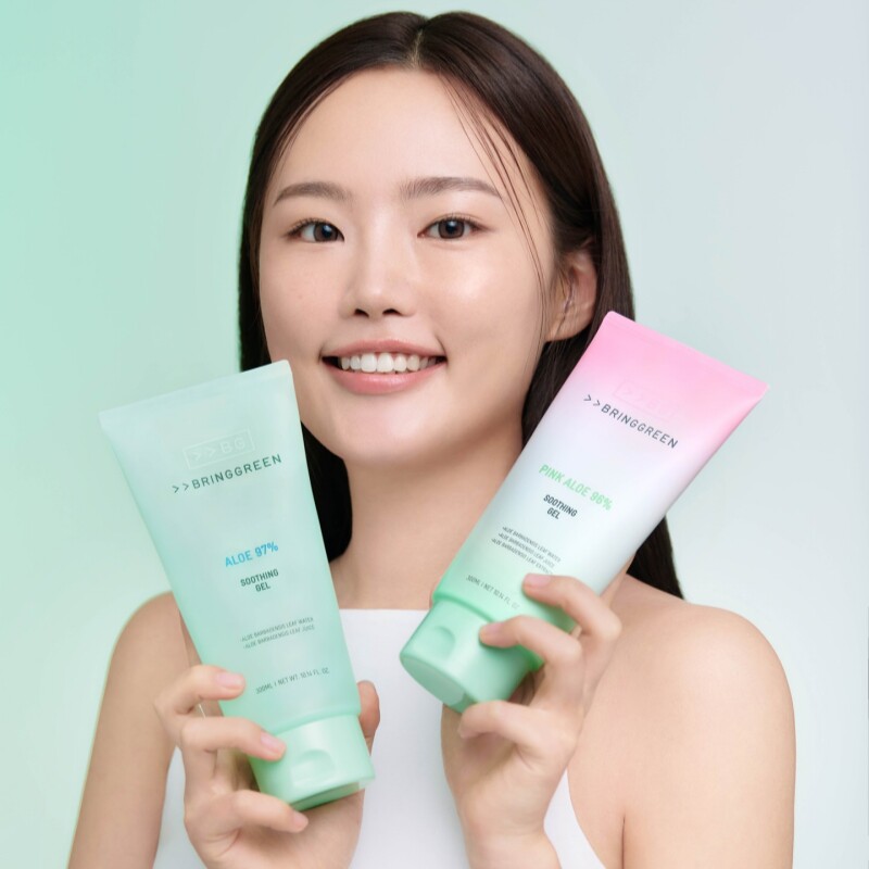 韩国直邮#BringGreen97%济州芦荟胶干皮油皮面霜军训晒后舒缓修复