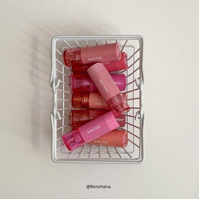 韩国直邮#AMUSE液体腮红墨水水彩桃粉色杏色CHEEK TOK TOK张元英