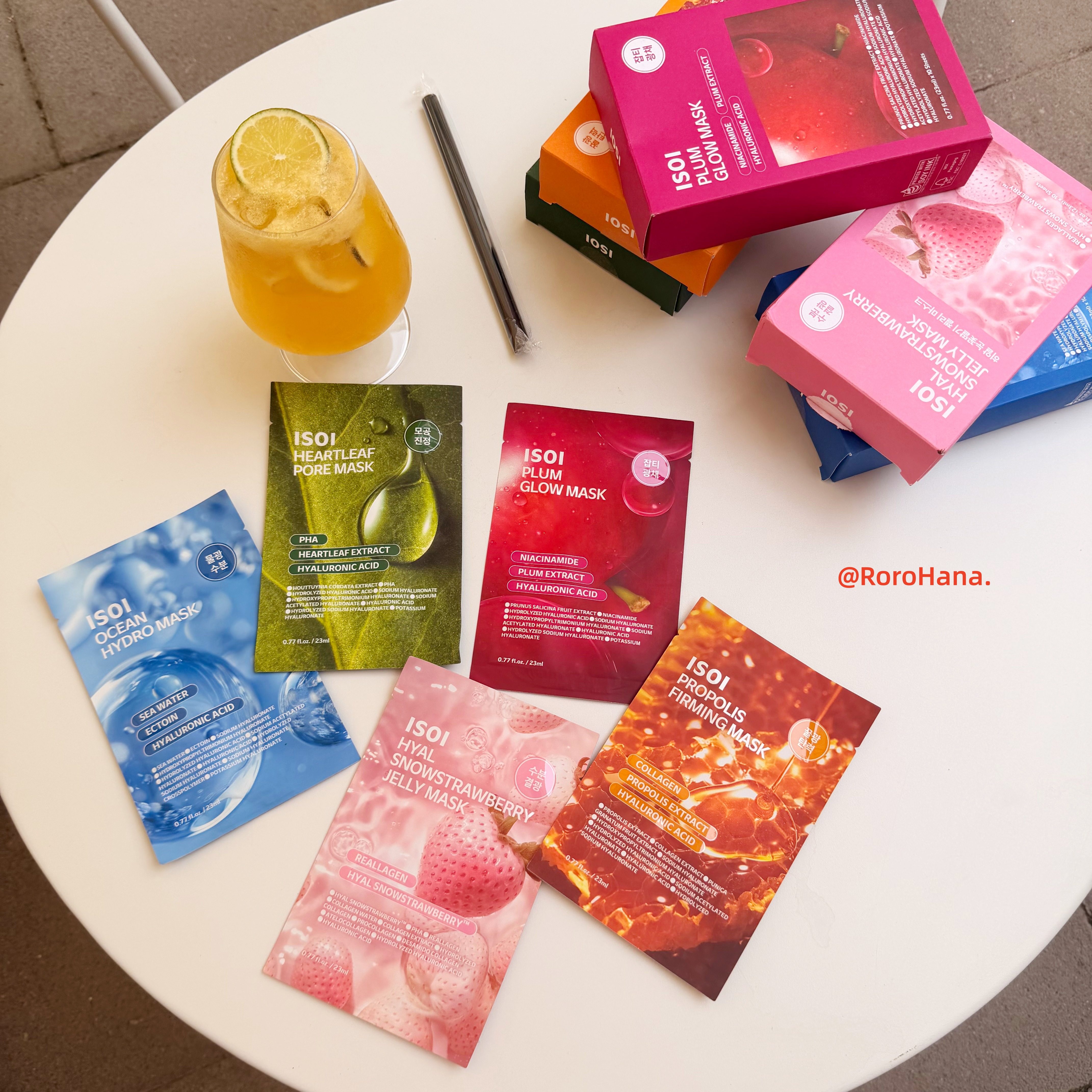 韩国ISOI伊所爱补水保湿紧致李子蜂蜜奶油鱼腥草莓心叶毛孔面膜图片