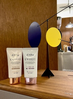 韩国直邮#均匀肤色dAlba黛尔珀物理水润提亮防晒霜隔离粉紫色素颜