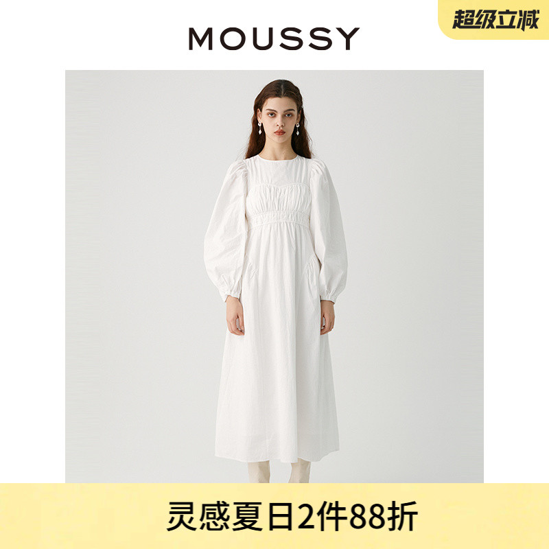 moussy法式优雅浪漫主义连衣裙