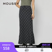春季 半身裙028ISZ30 新品 格纹长款 3011 复古文艺风经典 MOUSSY
