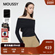 女010IA180 MOUSSY 8261 优雅知性风一字肩修身 针织衫 秋季 新品