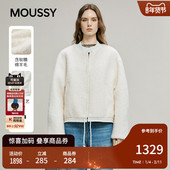 冬季 新品 温柔慵懒风仿羊羔绒长袖 MOUSSY 外套女028IAC30 1110