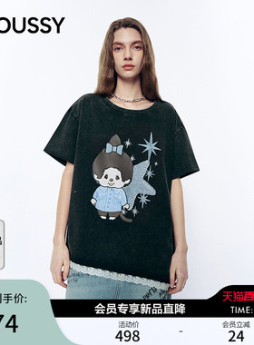 MOUSSY&Monchhichi合作款 2026夏季新品慵懒印花T恤028JSZ01-1006