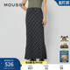 春季 半身裙028ISZ30 新品 格纹长款 3011 复古文艺风经典 MOUSSY