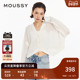 028IS470 MOUSSY 3071 clean fit简约通勤风针织开衫 秋季 新品