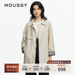 风衣外套女028ISX30 MOUSSY 英伦通勤宽松短款 新品 2841 2025春季