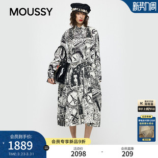 画报风背带裙010JSF01 Vaquera联名 新品 0091 2026春季 MOUSSY