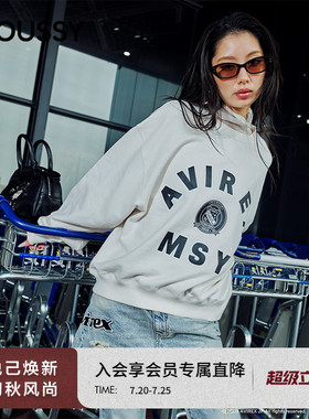 MOUSSY x AVIREX合作款 2026春季新品字母印花卫衣010IAF01-5631