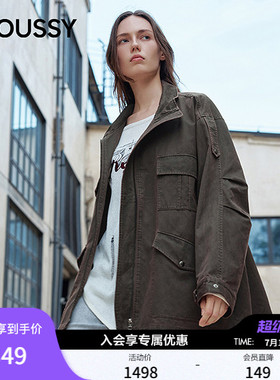 MOUSSY春季新品复古工装风多口袋宽松夹克外套028IAZ30-1025