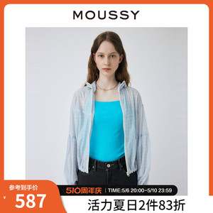 MOUSSY 夏季新品简约休闲风微透下摆抽绳外套女010GS730-0850