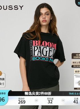 MOUSSY 春季新品美式复古经典街头印花短袖T恤 010ISQ90-8791
