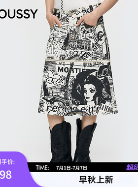 MOUSSY x Vaquera联名2026春季新品复古街景A字短裙010JSF01-0131