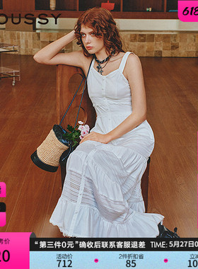 MOUSSY 春季新品波西米亚风度假吊带连衣裙女028ISZ33-1301