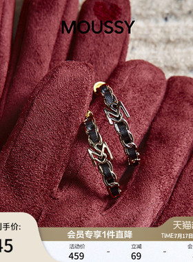 MOUSSY 2026春季新品字母C耳环撞色轻奢小众耳饰女028JSA50-1014