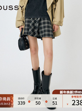 MOUSSY 秋季新品美式复古风blokette格纹半身裙010HAS31-1601